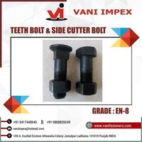 Jcb Tooth Bolt - En8 Steel Material, Hexagonal Shape, Black Color | Durable & Reliable For Teeth Bolt & Side Cutter Applications