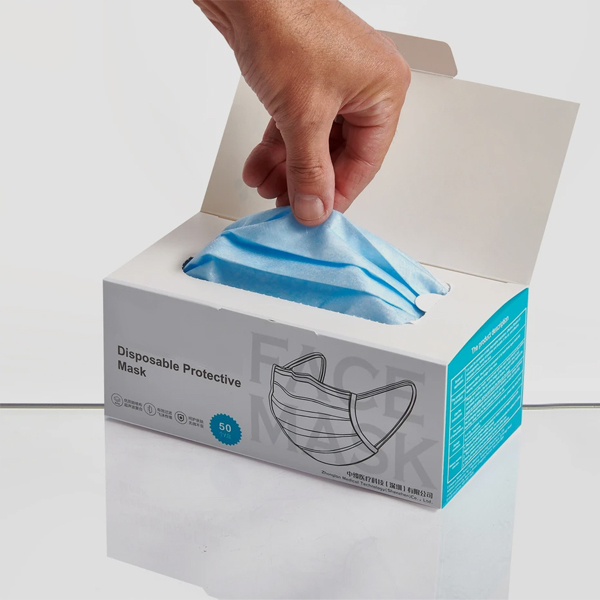 White Paper Face Mask Box