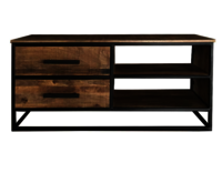 Industrial Tv Stand In Mango Wood.