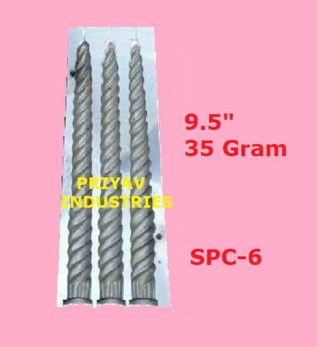 9.5" Spiral Candle Mold Cavity: 3