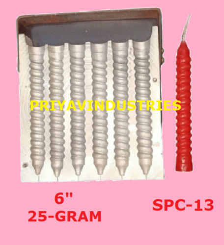 6"  Spiral Candle Mold Cavity: 12