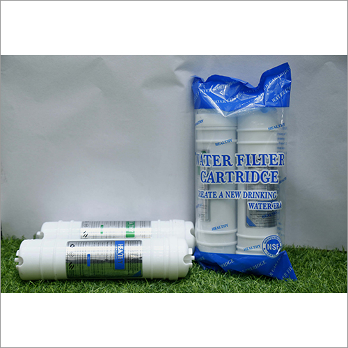 Healthy Inline Water Filter Cartridge - Plastic Housing Activated Carbon, Approx. 10 x 2 Inches , Removes Sediments, Chlorine, and Impurities
