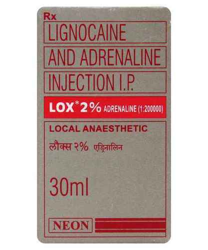 Lox 2% Adrenaline Inj Lignocaine With Adrenaline
