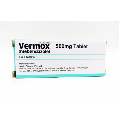 Vermox Mebendazole 500 Mg 12 Tablets