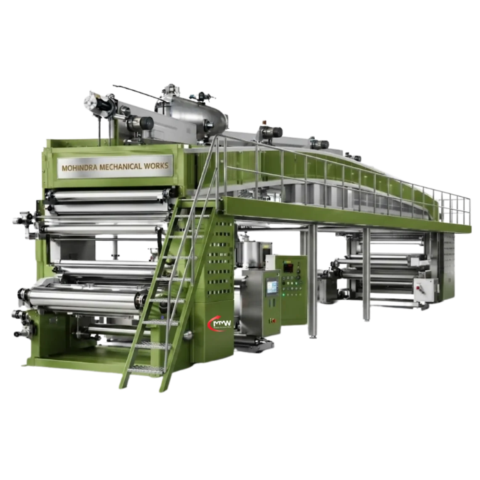 BOPP Tape Coating Machine - 150 Coating Speed, Hot Air Heating System , Automatic PLC Control with Water Based Glue