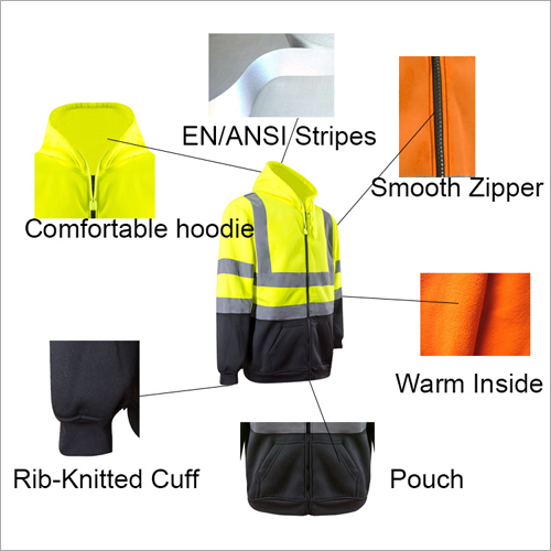 Road Work Warm Fleece Construction Hoodie By SIGN FOR SAFETY INDIA PRIVATE LIMITED