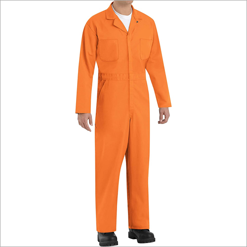 Orange Work Wear Long Sleeve Coveralls