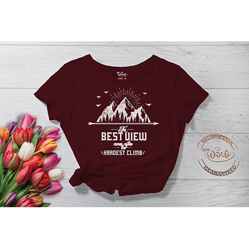 Mountain Printed T-Shirt By PRIYA TEXTILE