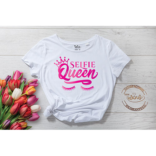 Selfie Queen White Summer T-Shirt