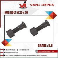 Hub Bolts - En-8 Graded Alloy Steel, 6/8" X 2-1/2", Black | Corrosion Resistant, Polished Finish, High Tensile Strength, Warranty Included
