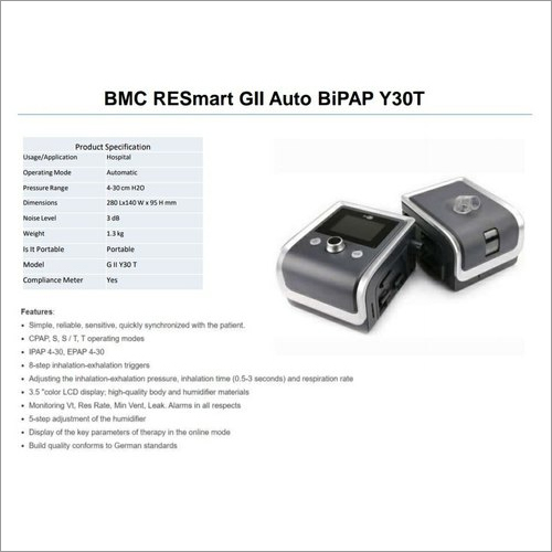 CPAP And Bipap Machine - Plastic Build | Ideal for Hospital Use, Comprehensive Sleep Therapy Solution