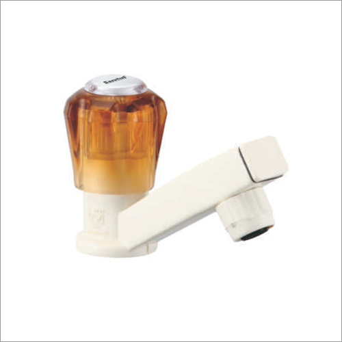 Poshware White & Brown Wash Basin Cock