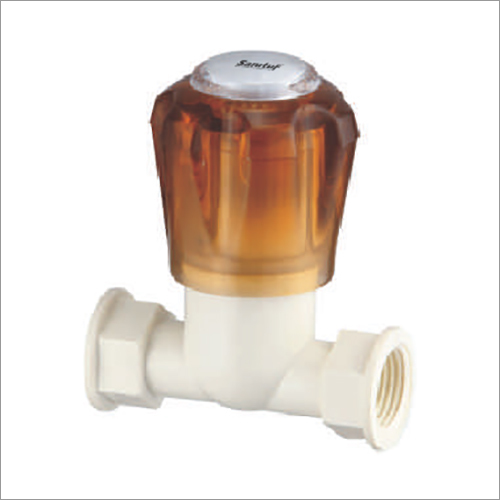 Poshware Angle Cock Plastic Stop Cock - Color: White