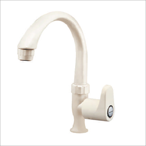 Swan Neck Ptmt Star Tall Neck Faucet - Color: White