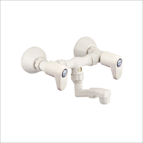Glossy Finish Pvc Wall Mixer Non Telephonic - Color: White
