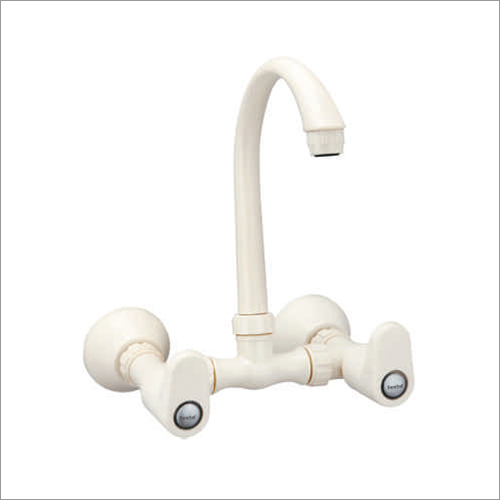 Ptmt Sink Mixer Wall Mounted - Color: White
