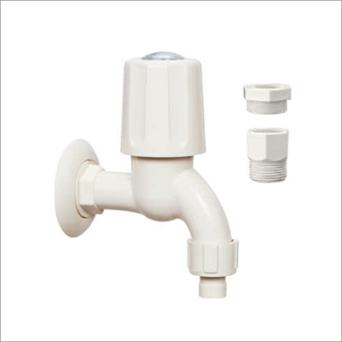 White Standard Size Washing Machine Tap