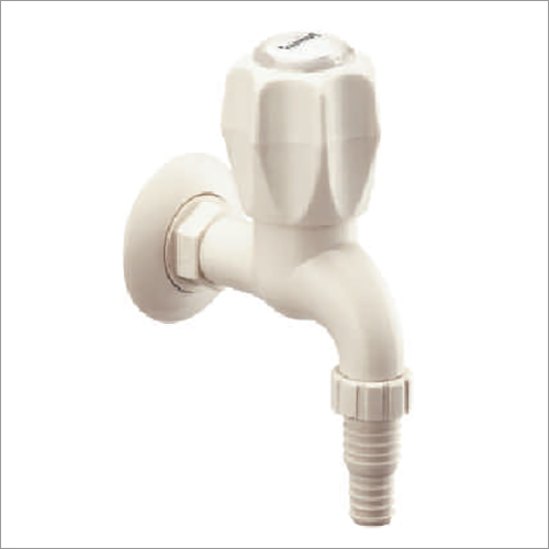 White Pvc Nozzle Bib Cock - Material: Ptmt