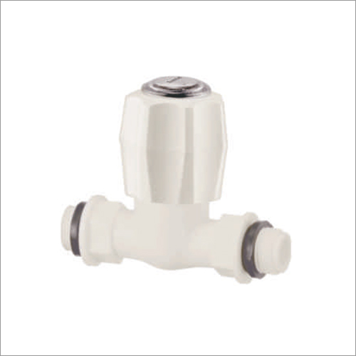 Glossy White Finish Ptmt Stop Cock Male