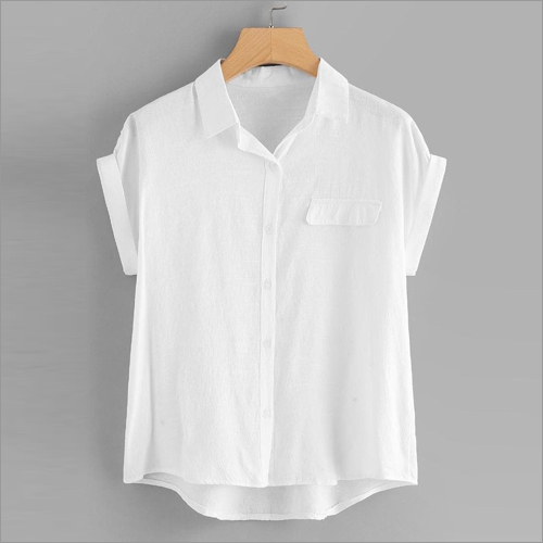 Ladies White Sleevless Top