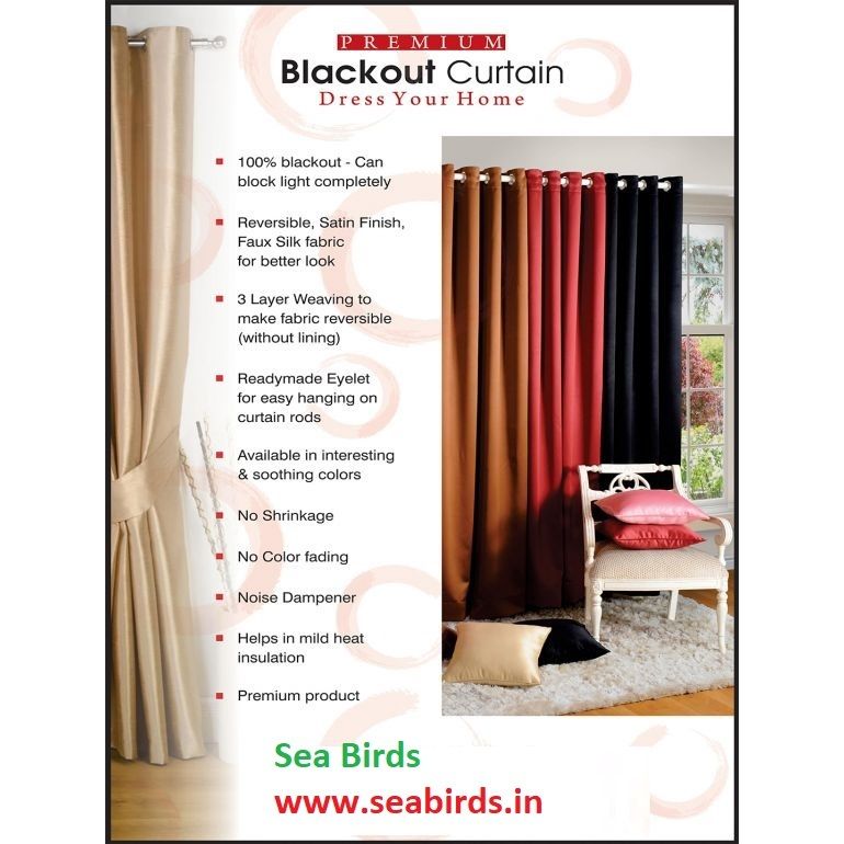 Blackout Plain Curtains