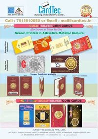 PVC GOLD COIN CARDS