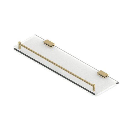 Smooth and Polished Glass Shelf With Rail-rectangular