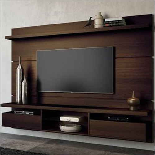 Brown Wooden Led Tv Unit