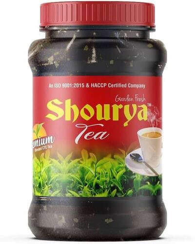 Shourya Tea Jar With Leaf - 1.0 Kgs - Caffeine (%): 40-70 Milligram Milligram (Mg)