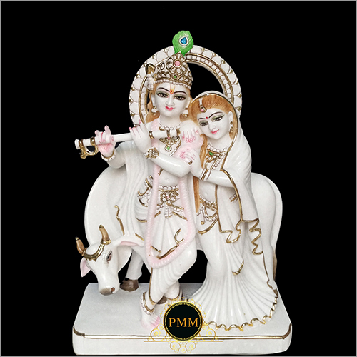 White Marble Radha Krishna Statue