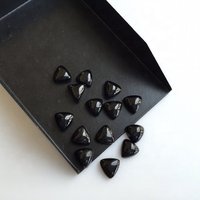 9mm Black Spinel Trillion Cabochon Loose Gemstones
