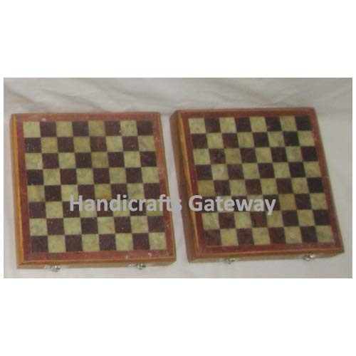 Find Finish Handmade Without Foldable Chess Board, Natural Wood Chess Set