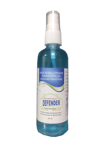 Defender Hand Sanitizer 100Ml Mist Spray Age Group: Suitable For All Ages
