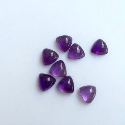 3mm African Amethyst Trillion Cabochon Loose Gemstones