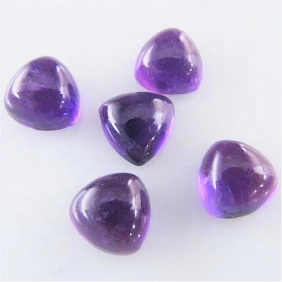 6mm African Amethyst Trillion Cabochon Loose Gemstones