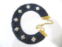 Hand Woven Hand Knitted Beaded Stone Necklace