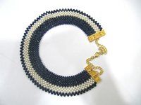 Hand Woven Hand Knitted Beaded Stone Necklace