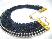 Hand Woven Hand Knitted Beaded Stone Necklace