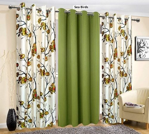 Long Crush Plain Curtains