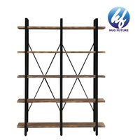 Standing Storage Leaning Ladder Shelf 4-Tier Bookshelf