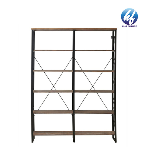 Stable Steel Frame Bookshelf Standing Ladder Shelf 5-tier Bookcase