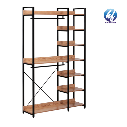 2021 New Design Standing Closet With Shelving Unit With Clothes Rail For Bedroom