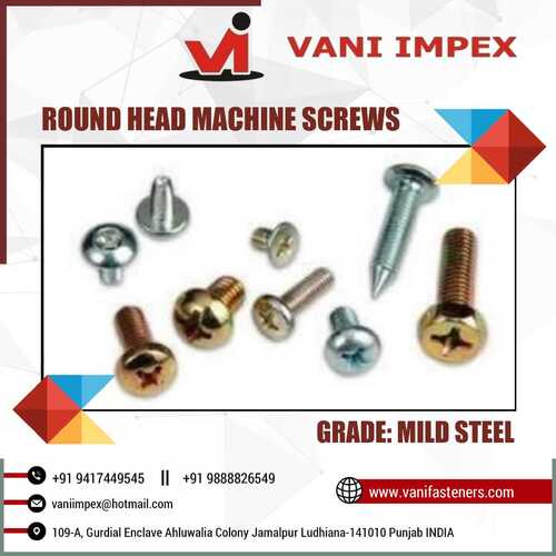 Round Mild Steel Machine Screw