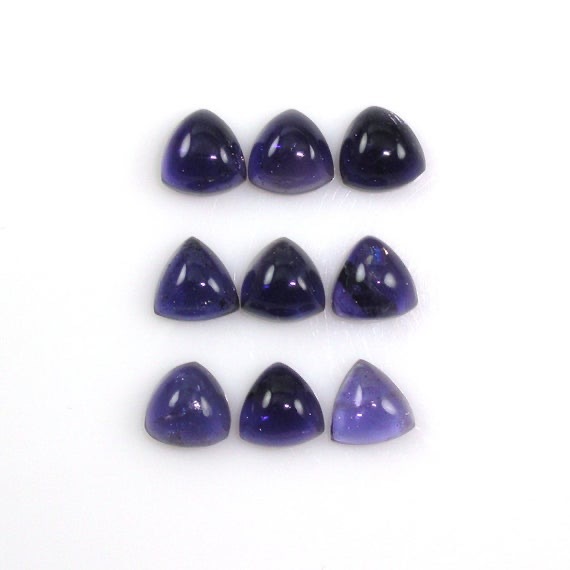 4mm Iolite Trillion Cabochon Loose Gemstones