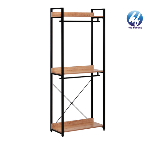 Steel Frame+Mdf Board Chinese Manufacture Of Open-Concept Wardrobe Shelving Units/Wardrobes