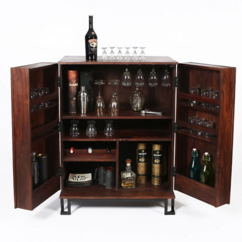 Sheesham Wood Bar Cabinet.