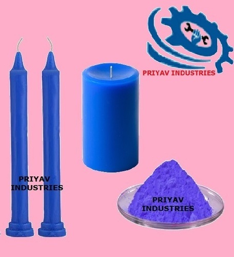 Blue Wax Candle Color