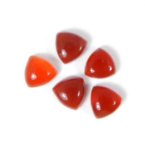 7mm Red Onyx Trillion Cabochon Loose Gemstones