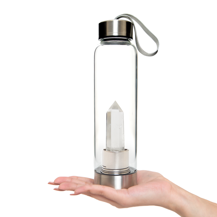 Clear Quartz Crystal Bottle