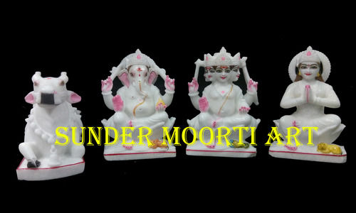 Marble Shiva Family